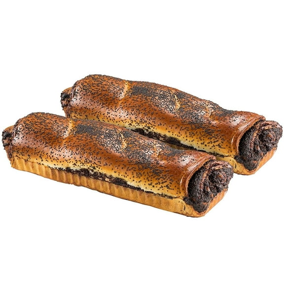 Poppy Seed Roll | Traditional Hungarian Food | Delicious Yeast Cake with a Scrumptious Poppy Seed Filling | 16 oz Poppyseed Cake | Stern's Bakery (2 pack)