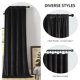 thumbnail image 2 of Cortinas Joydeco de terciopelo negro, 183 x 183 cm, 2 paneles, opacas, 2 of 7