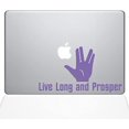 thumbnail image 1 of The Decal Guru Live Long and Prosper Decal Vinyl Sticker, 15" MacBook Pro (2015 & Older Models), Lavender, 1 of 1