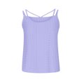 thumbnail image 5 of Pincandy Fashion Women Causal Embroidery Round Neck Sling Vest Sleeveless T-Shirt Summer Tops,Purple,5XL, 5 of 6