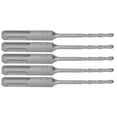 thumbnail image 2 of 5Pcs Rotary Hammer Drill Bit Cemented Carbide Tip Spiral 2 Flutes Impact Drill Bit for Brick Stone 110mm 4mm/0.16in Open Diameter, 2 of 5