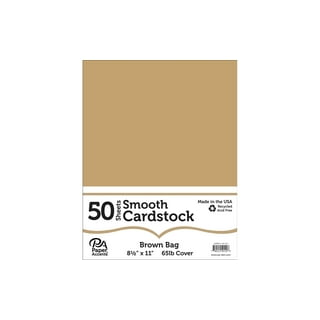 Hamilco Brown Colored Kraft Cardstock Scrapbook Paper 8x8 Heavy Weight 80 lb Cover – 100 Pack