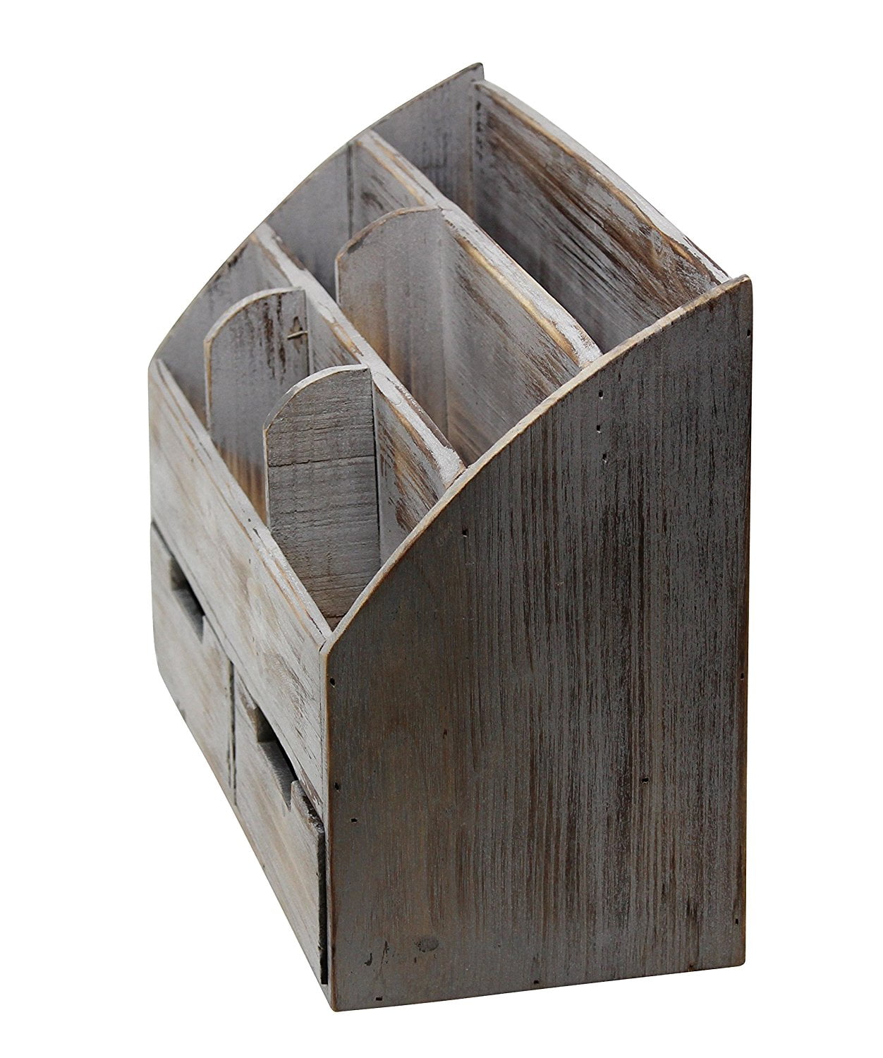 Vintage Rustic Wooden Office Desk Organizer Mail Rack For Desktop Vintage Rustic Wooden Office Desk Organizer Mail Rack For Desktop Tabletop Or Counter Distressed Torched Wood Supplies Accessories