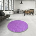 thumbnail image 4 of Ahgly Company Machine Washable Indoor Square Transitional Heliotrope Purple Area Rugs, 7' Square, 4 of 7
