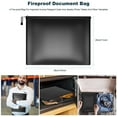 thumbnail image 2 of LULULION Waterproof Fireproof Document Holder Black Money Bag with Zipper for Traveling Organization, 2 of 6