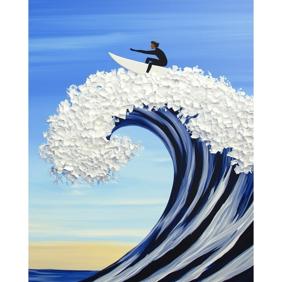 Paint by Numbers for Adults Kids Beginner Figure on the Blue Wave DIY Acrylic Painting by Numbers Kits with Brushes Acrylic Pigment Home Decoration Gifts 16 x 20 inch