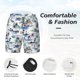 thumbnail image 3 of Balery Hawaii Palms Bañador para hombre, shorts de playa de secado rápido con entrepierna y forro de compresión-3X-Large, 3 of 6