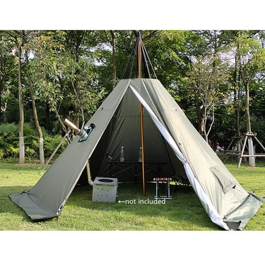 Outdoor Camping Tent Teepee Tent 4 Season 2 Doors Hike Waterproof Tent Reathable