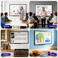 thumbnail image 5 of JILhome 47" x 35" White Board, 4'x3' Magentic Dry Erase Board, Marker Board with Long Pen Tray for Home, School, Office, Kitchen, Black Aluminium Frame, 5 of 7