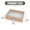 thumbnail image 3 of Wood Jewelry Case with Cover Necklace and Ring Organiser Dustproof Storage Box, 3 of 14