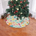 thumbnail image 2 of FMSHPON Mermaids Characters Xmas Christmas Tree Skirt Stand Mat for Holiday Party Decoration Indoor Outdoor 48 inches, 2 of 3