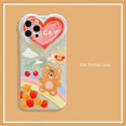 thumbnail image 2 of Compatible with iPhone 12 Pro Max Cute Case for Women Girls, 3D Love Heart Camera Clear Case with Rainbow Bear and Flower, Protective Soft TPU Phone C, 2 of 4