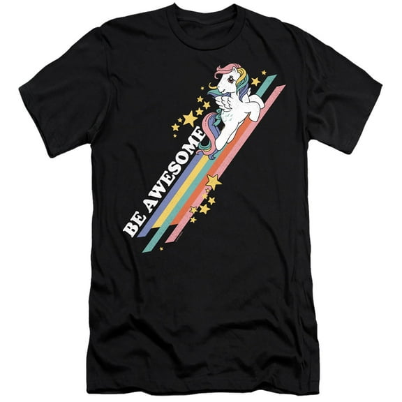 My Little Pony Retro Be Awesome S/S Adult 30/1 T-Shirt Black