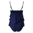 thumbnail image 6 of Women Plus Size Tankini Swimsuits Tummy Control Two Piece Bathing Suit Ruffled Flounce Swimwear S-XL, 6 of 7
