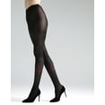 thumbnail image 2 of MeMoi Nikko Floral Wave Opaque Tights - Womens - Female (M-L, Black), 2 of 2