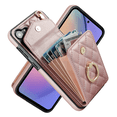 thumbnail image 6 of Asuwish Wallet RFID Blocking PU Leather Cell Phone Case with Tempered Glass Screen Protector, Wrist Strap for Samsung Galaxy A14/M14 5G, Rose Gold, 6 of 9