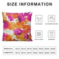 thumbnail image 6 of ARISTURING Colorful Color Bold Hot Pink Fuchsia Orange Paint Vibrant Pillow Cover Hidden Zipper Indoor Throw Pillow Case Cushion 2 pcs, 6 of 6