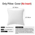 thumbnail image 7 of PiccoCasa Velvet Throw Pillow Cover w pompms 2 Pack Sofa Cushion Covers, 16"x16" White, 7 of 7