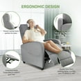thumbnail image 5 of Nextay Recliner Chair with Massage & Lumbar Support, Adjustable Fabric Home Theater Seating for Adults, Modern Small Reclining Chair for Living Room, 5 of 7