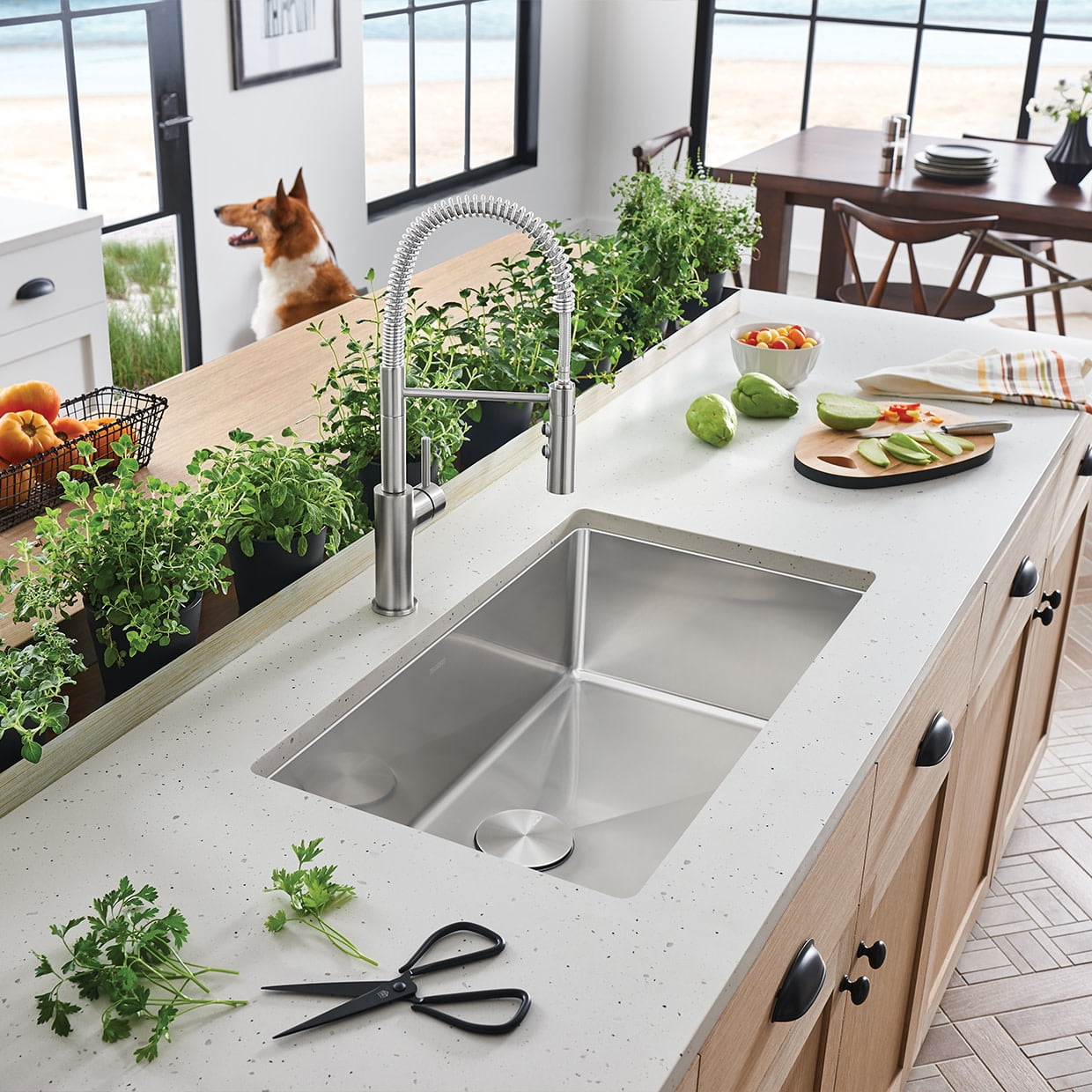 Blanco 524754 32 in. Cuvee R15 Single Bowl Undermount Stainless Steel Kitchen Sink - Satin Polish