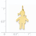 thumbnail image 2 of 14K Yellow Gold Plain Polished Small Girl Charm, 2 of 2