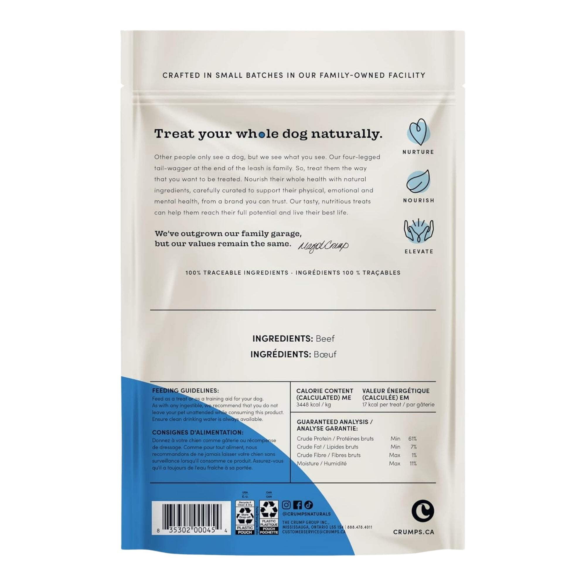 Crumps' Naturals Tendersticks Beef Dry Dog Treats, 4.2 Oz