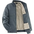 thumbnail image 1 of Ceisia Men's casual solid color zipper coat long sleeve outerwear Gift, 1 of 8