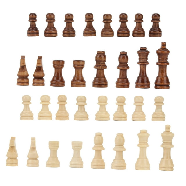 Chess Pieces Replacement, 32 Pieces Chessmen Pieces Only Moderate Size Smoother Ideal Gifting For Family Gathering For Professionals