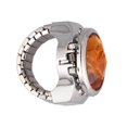 thumbnail image 4 of EeaseMX Anillo de dedo con forma de reloj ovalado especial Anillo de reloj de cuarzo exquisito de moda para hombres y mujeres (amarillo), 4 of 7
