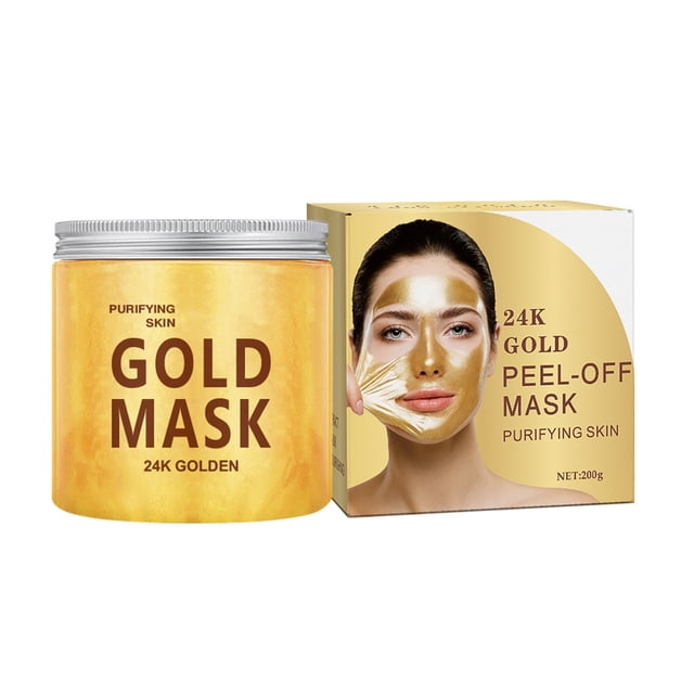 Fashionable Mask Collagen face mask Skin care Face Mask Skincare 24KGold Peel Off Face Mask, Peel-Off Facial Mask Aging Lifting Moisturizing & Revitalizing Wrinkle- 1Blackheads F(buy 2 get 10% off)