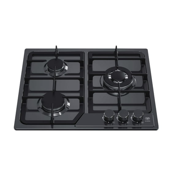 Parrilla a Gas AVERA de 3 quemadores Panel de acero inoxidable negro AI3N