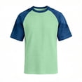 thumbnail image 5 of Dresfit Shirts Womens Waffle Knit Crewneck Tops 2026 Summer Denim Short Sleeve Baseball Shirt Plus Size Breathable Ralgan Outdoor Blouses 2XL, 5 of 7