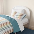 thumbnail image 3 of Mainstays Kids Reversible Comforter Set with Sheets, Vintage Stripe, Twin, 5 Pieces, 3 of 10