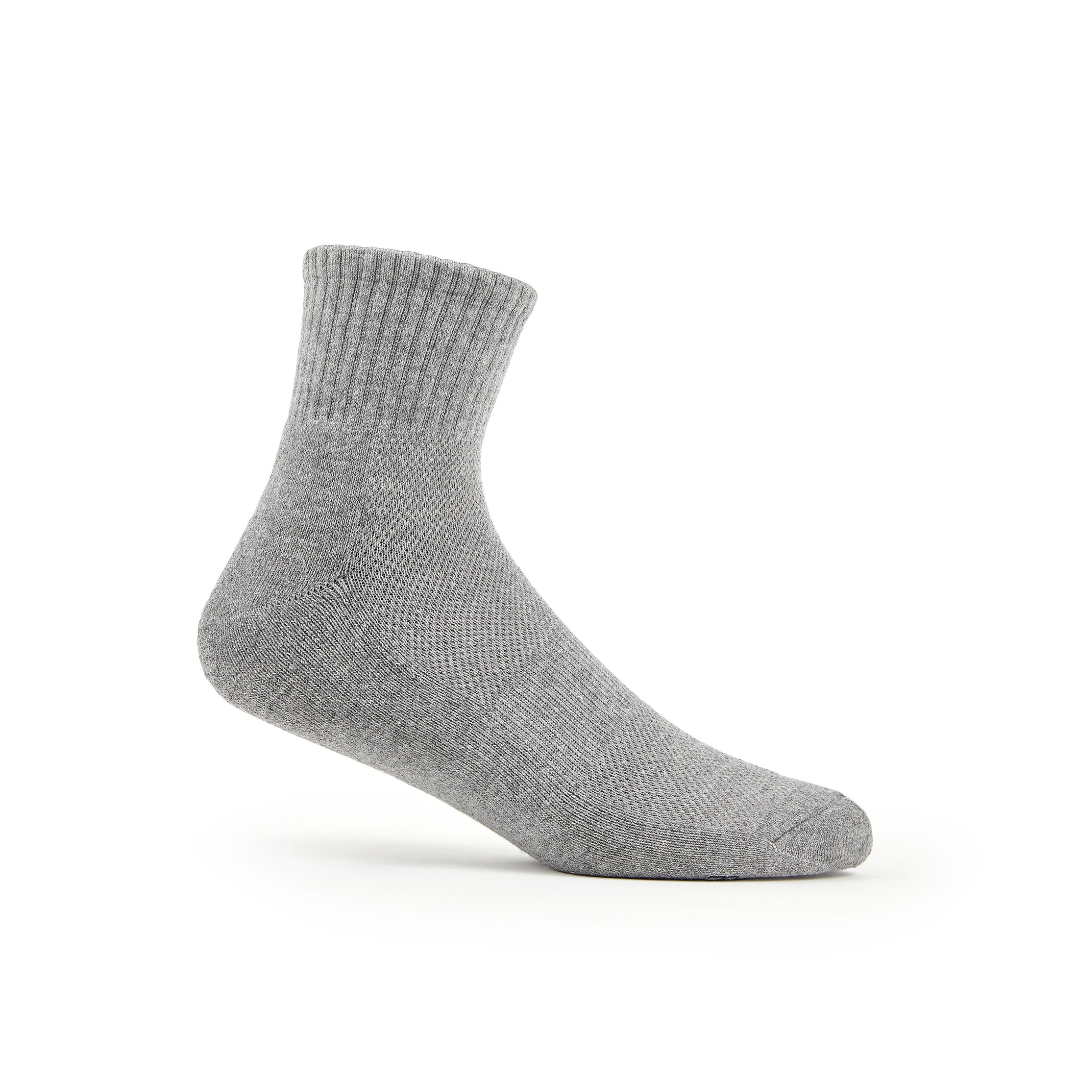 Fruit of the Loom Men's All Day Comfort Ankle Socks, Sizes 6-12, Gray (6-Pack)