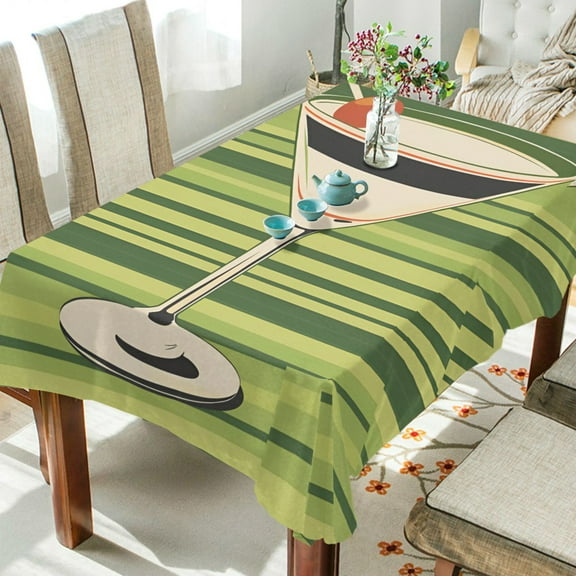 Yayeee Tablecloths 54" x 54" Rectangle Wrinkle Resistant Party Table Cover, Black Martini