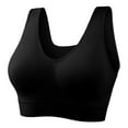 thumbnail image 2 of snowsong Sports Bras,Bras for Women Large Size Underwear No Steel Ring Thin Style Bra Sports Yoga Underwear No Binding Underwear Bralettes for Women,Wireless Bra,Seamless Bras Black L, 2 of 3