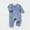 Blue, variant on lulshou Baby Romper Male and Female Babies Bodysuit Keep Warm Button Solid Jumpsuit on Clearance