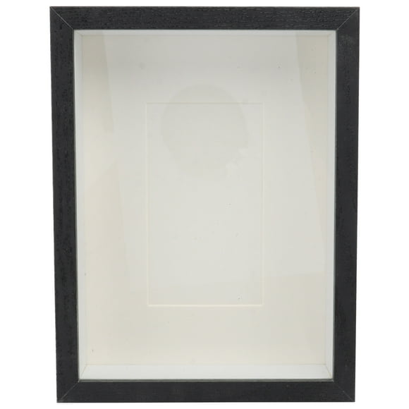 CIMAXIC 1Pc Creative Simple Picture Frame Glass Specimen Holder Dried Flower Frame Black,8.58"X6.57"X1.77"