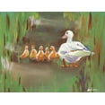 thumbnail image 2 of Seay, Anne 24x19 Gold Ornate Wood Framed with Double Matting Museum Art Print Titled - Ducks, 2 of 4