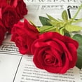thumbnail image 3 of 12 Pcs Artificial Rose Flowers Red Blossom Rose Flowers Real Touch Silk Roses with Stem Rose Bouquets for Home Decoration Wedding Party Garden Floral Decor Valentine's Day Gift, 3 of 7