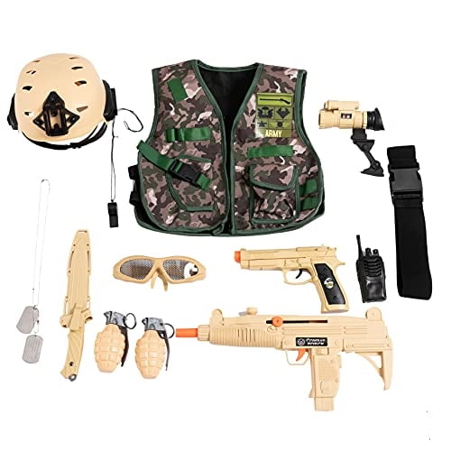 JOYIN 12 piezas Disfraz del Ejército Soldado Militar Combate Marines Accesorios Set para D Joyin Joyin