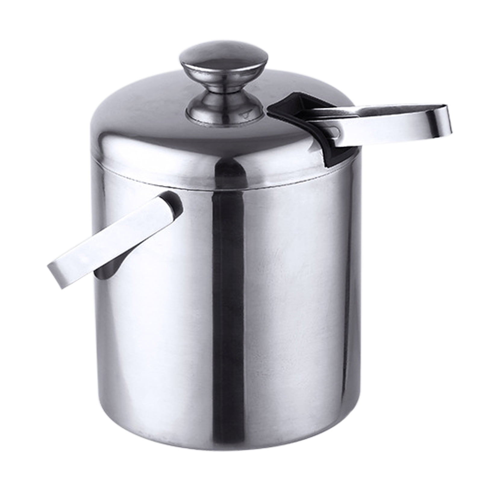 Stainless Steel Double Wall 1.3L Ice Bucket with Tongs Lid