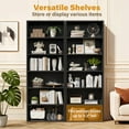 thumbnail image 7 of Homall 6-Shelf Standing Bookcase, Sturdy Storage for Home Office, Living Room,Black, 7 of 7