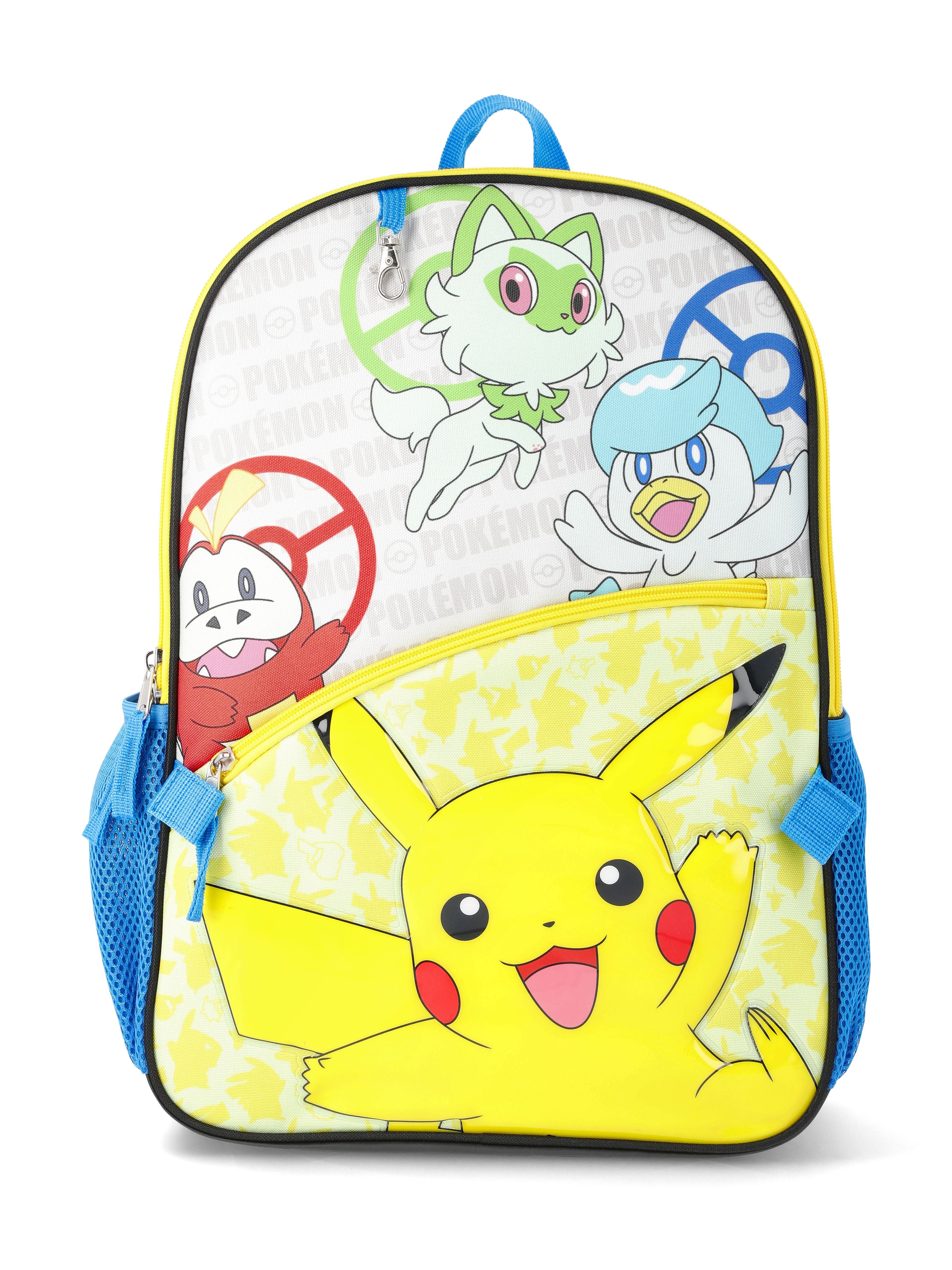 Pokémon Boys 17" 5-Piece Backpack Set with Bonus Card Pack, Black