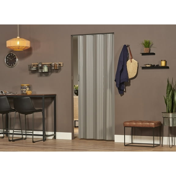 Spectrum Dunes 36"x80" Vinyl Folding Door Grey