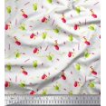 thumbnail image 1 of Soimoi Poly Georgette Fabric Straw & Juice Beverages Fabric Prints by Yard 42 Inch Wide, 1 of 3