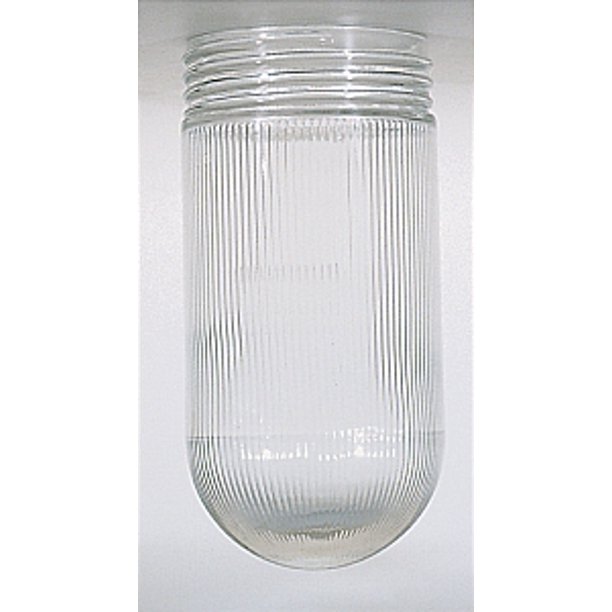 Satco THD Fitter Crystal Bulb Shade Clear Ribbed Glass Diameter 311