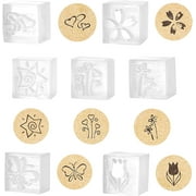 7 Style Stamping Mold Imprint Stamp Resin Flower Star Heart Soap Chapter Imprint Stamp for DIY Handmade Soap Supplies Envelope Invitation Party Favor Craft Art Gift