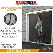 Magic Mesh Garage - Hands Free Magnetic Screen Door, Fits Single Garage Doors 8 & 9 Foot