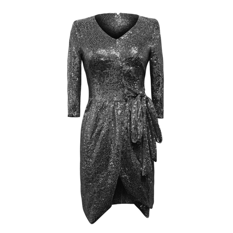 slim fit dress slacks Sequin High-Slit Maxi Dress